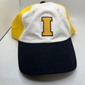 Iowa Hawkeyes Baseball Cap Hat Adult Black Yellow White‎ Letter I